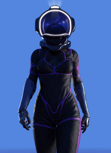 female futuristic astronaut
