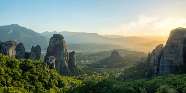 istock Sunset light over Meteora monasteries in Greece 913517818