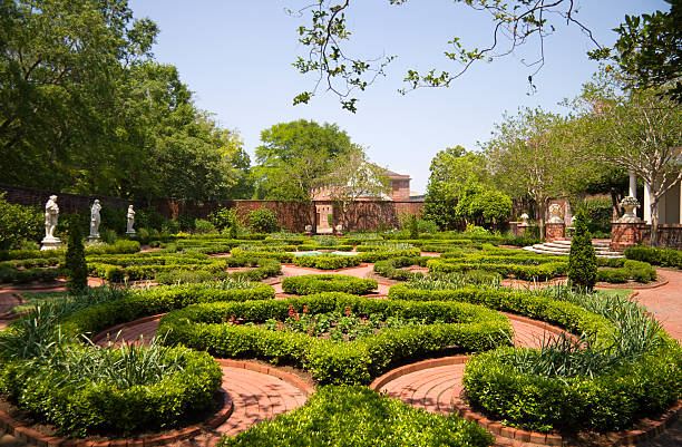 Gardens at Tryon Palace stock photo