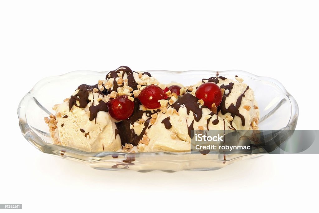 Sorvete Sundae - Foto de stock de Caramelo - Comida Doce royalty-free