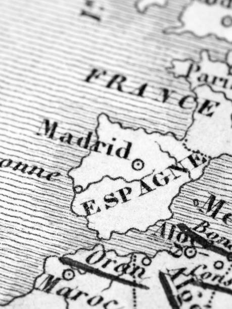 istock Old map of the Iberian Peninsula 913538162