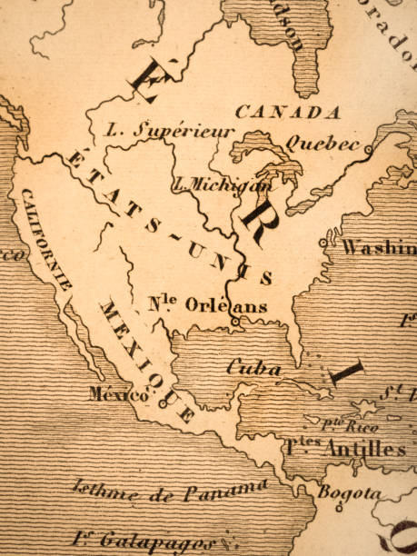 istock Old map of continental North American 913538520