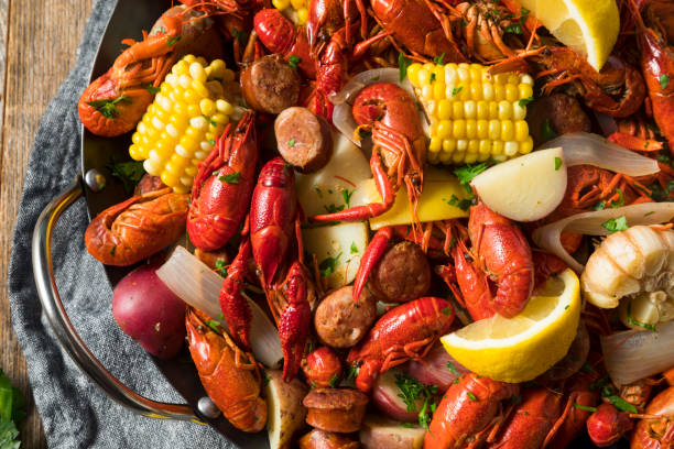 istock Homemade Southern Crawfish Boil 913545266