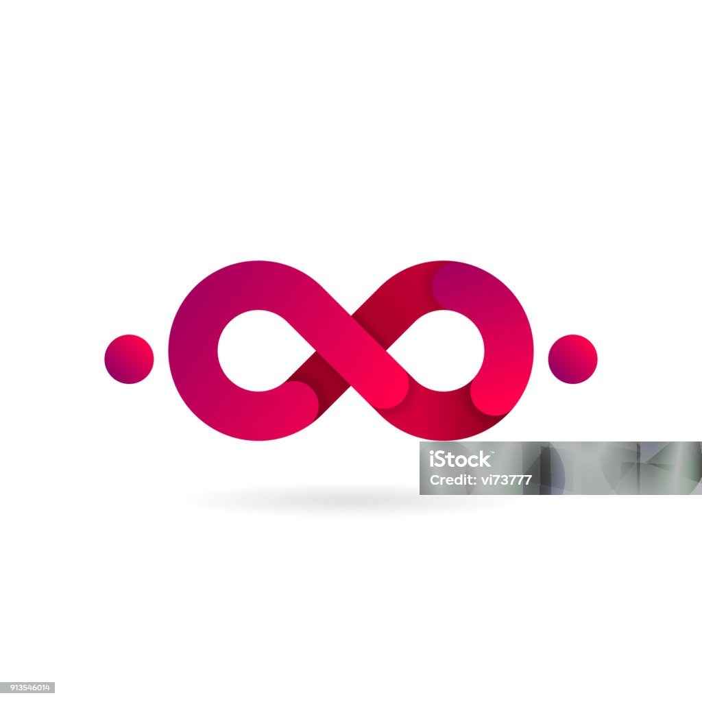 Rose symbole de l’infini. Icône de vecteur. conception de l’icône. - clipart vectoriel de Infini libre de droits