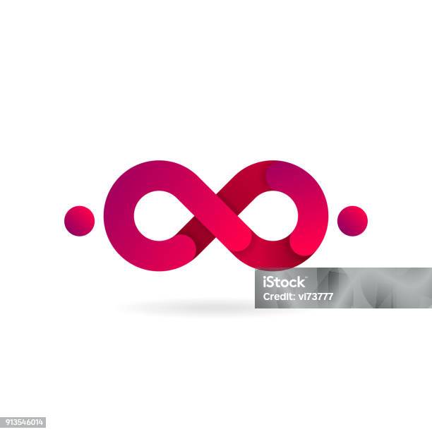Pink Infinity Symbol Vector Icon Icon Design Stock Illustration - Download Image Now - Infinity, Logo, Circle