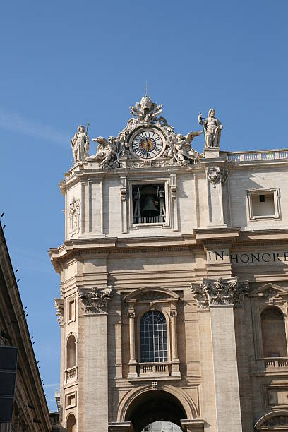 Clock in the Vatican stock photo