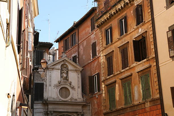 Small Square in Rome stock photo