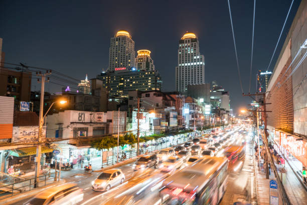 ruch w bangkoku - bangkok thailand asia water taxi zdjęcia i obrazy z banku zdjęć