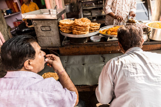 Street Food Indian Culture Eating Stock Photos, Pictures & Royalty-Free