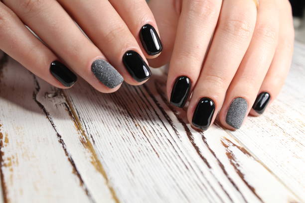 istock Manicured nails Nail Polish art design. 913560866