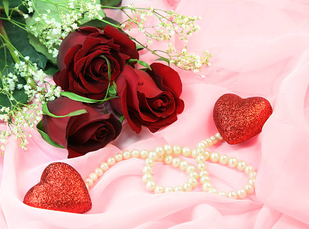 istock Roses, pearls and hearts 91356228