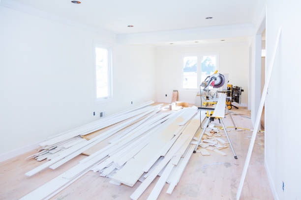 istock Construction building industry new home construction interior drywall tape. Building construction gypsum plaster walls 913563676