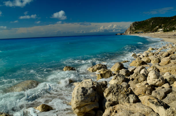 istock lefkada island greece beach background 913563952