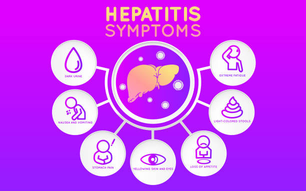 ilustraciones, imágenes clip art, dibujos animados e iconos de stock de diseño de icono de hepatitis, salud de infografía, infografía médica. ilustración de vector - hepatitis virus