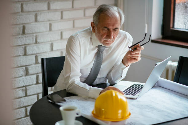 istock Mature businessman working from home 913571568