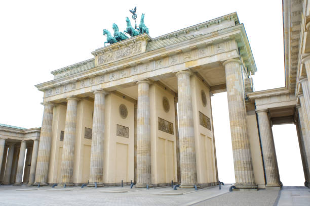 istock Brandenburger gate Isolated on white background, the famous land 913574452