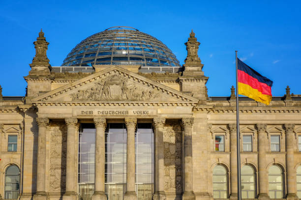 istock Front view of famous Reichstag building (german government) in Berlin, Germany 913574574
