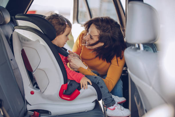 safety comes first - car baby baby car seat child imagens e fotografias de stock