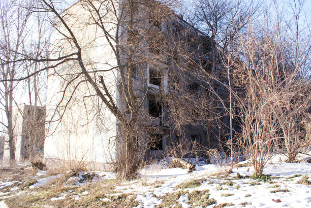 istock Abandoned houses in Pripyat 913580920