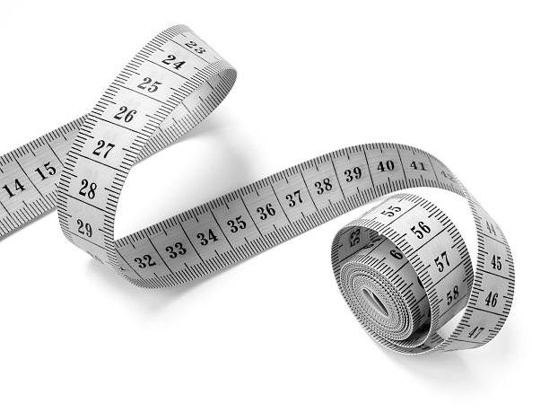 istock Roll of black and white measuring tape 91358281