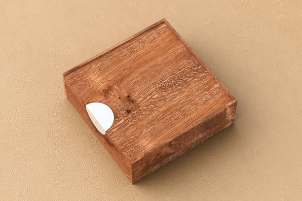 istock Closed wooden box with slide lid 913589538