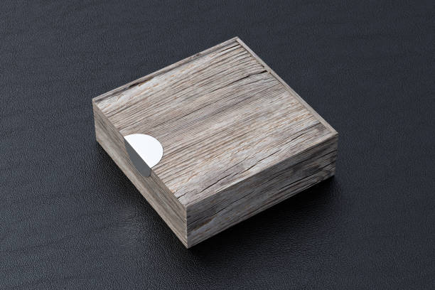 istock Closed wooden box with slide lid 913591936