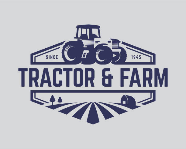 ilustraciones, imágenes clip art, dibujos animados e iconos de stock de vector ilustración de tractor - granja