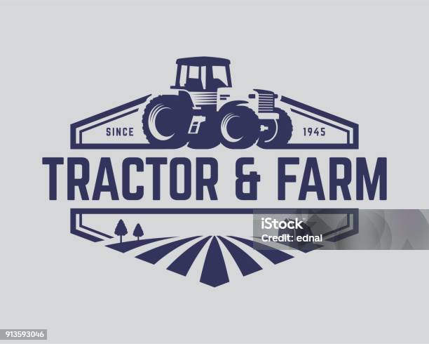 Tractor Vector Illustration Stock Illustration - Download Image Now - Farm, Logo, Tractor