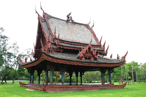 istock Traditional Thai wooden house (Sala Thai) 913593272