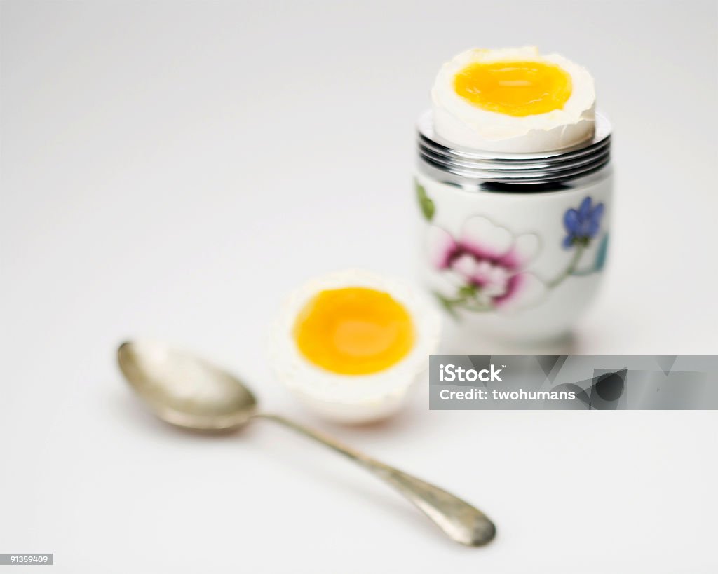 Frühstück-weichgekochtem Ei - Lizenzfrei Altertümlich Stock-Foto