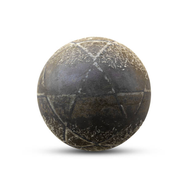 istock old leather ball isolated on a white background 913598492