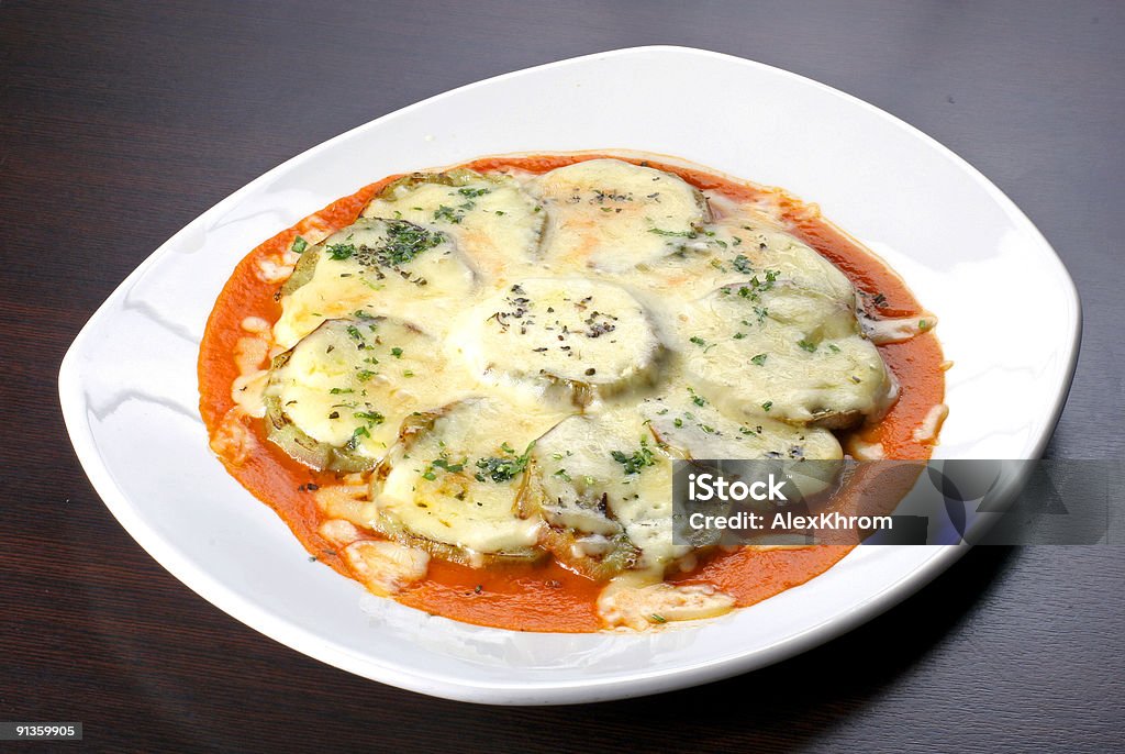 Cocido eggplants con queso parmesano - Foto de stock de Aceite para cocinar libre de derechos