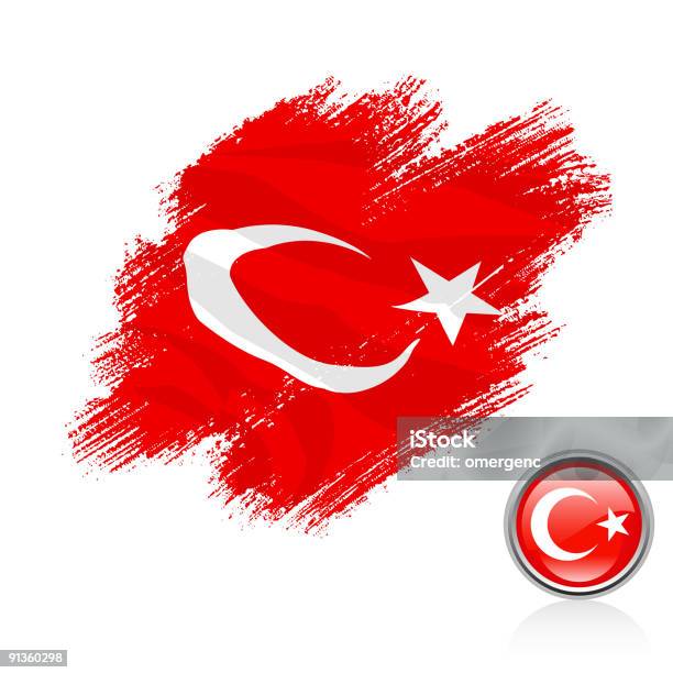 플랙 터키 국기에 대한 스톡 벡터 아트 및 기타 이미지 - 터키 국기, 0명, 그런지 이미지 기법