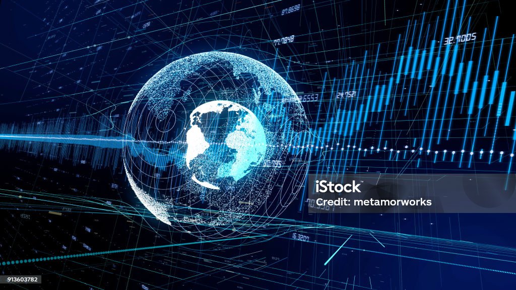 Global network and financial technology concept. Global Business Stock Photo