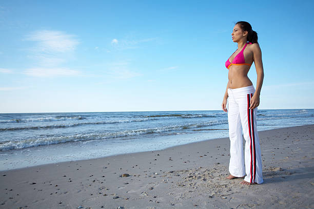 istock Beautiful Woman at seaside 91360868