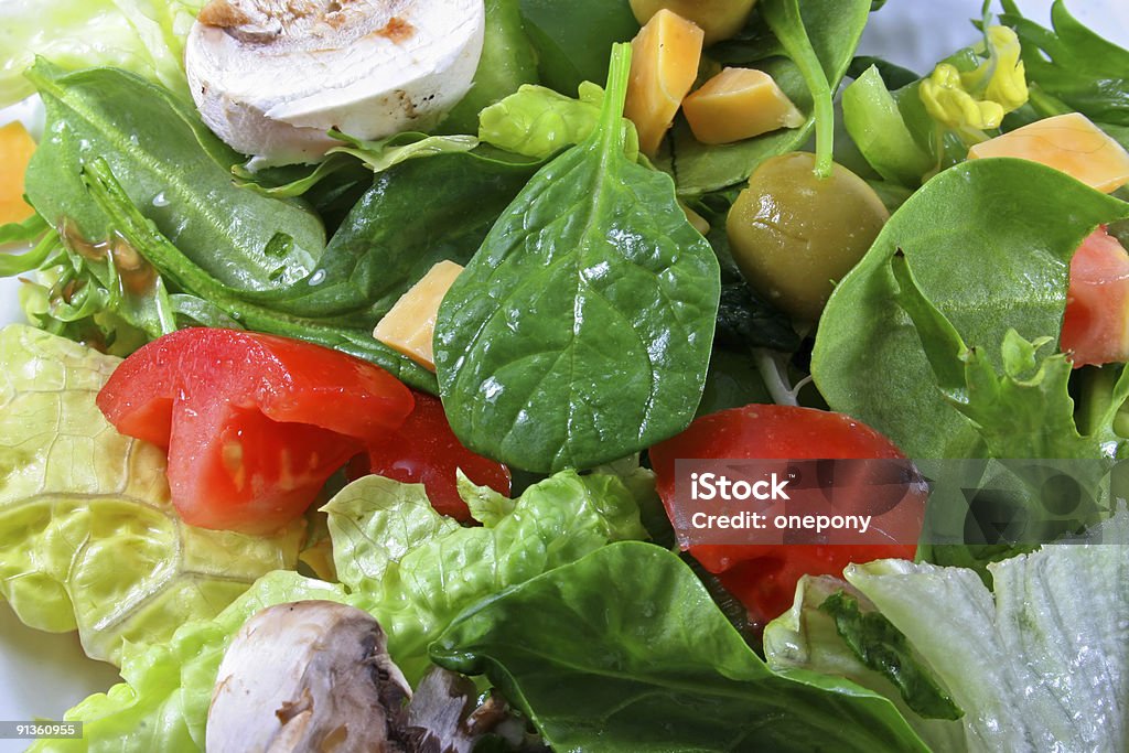 Salada de espinafre - Foto de stock de Alface royalty-free