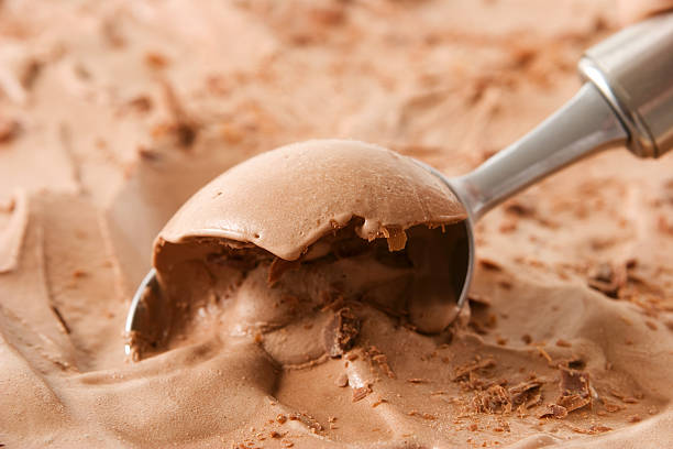 Chocolate ice cream  serving scoop stock pictures, royalty-free photos & images