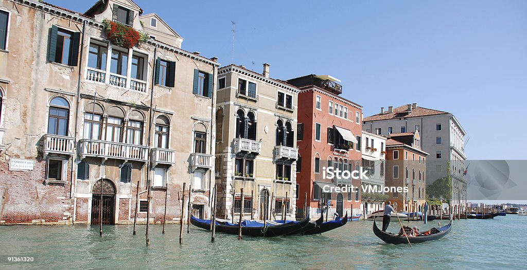 Barco com Vara do Grand Canal em Veneza - Royalty-free Barco com Vara Foto de stock