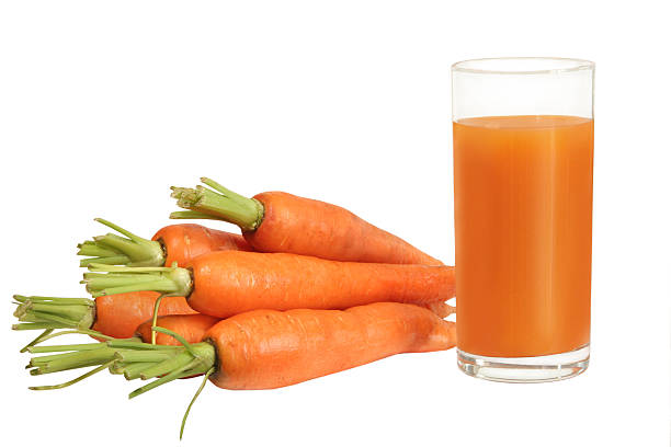 Fresh carrot juice stock photo