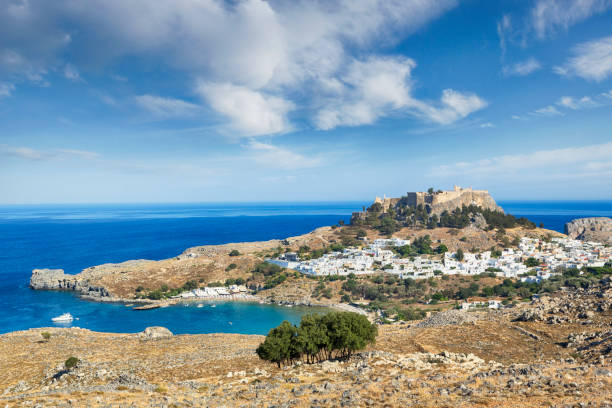 Lindos is a town on the Greek island of Rhodes.