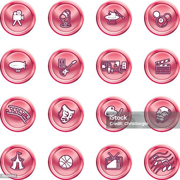 Hobbys Und Unterhaltung Iconset Stock Vektor Art und mehr Bilder von Bühne - Bühne, ClipArt, Design