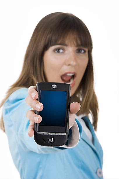 istock Businesswoman with a Pda 91362759