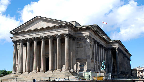 st.george s hall a liverpool - st georges hall foto e immagini stock