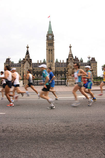 Marathon Passing Parliament 6 stock photo