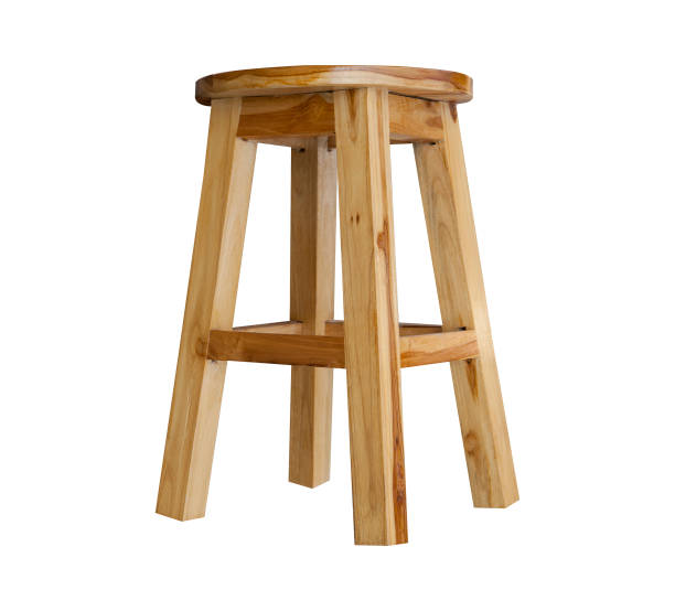 istock Wooden chair isolated on white background. 913634156