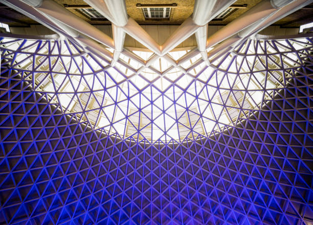 Inside Kings Cross Station Architecture Detail Pattern Stock Photo