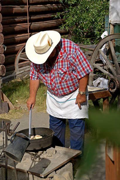Cowboy Cook  chuck wagon stock pictures, royalty-free photos & images