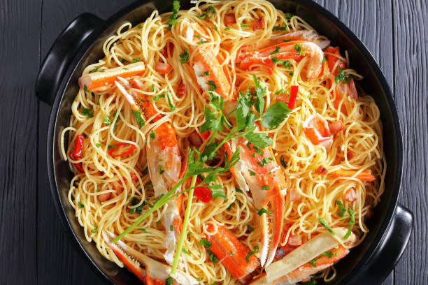 istock close-up of delicious spaghetti with Crab 913641480