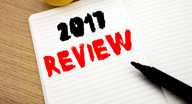 istock Handwritten text caption showing 2017 Review. Business concept writing for Annual Summary Report written on notebook with copy space on book background with marker pen 913644970