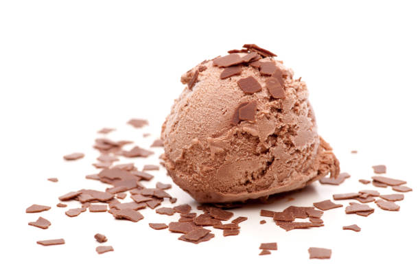 istock scoop of chocolate ice cream decorated with chocolate chips 913646212